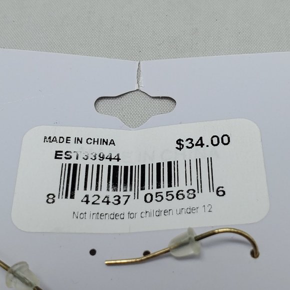 FREE SPIRIT 3 TRIANGLE GOLD HOOP BALI FASHION EARRING - Picture 3 of 3